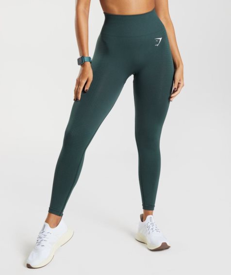 Women's Gymshark Vital Seamless 2.0 Leggings Dark Green | NZ 7OFHQW